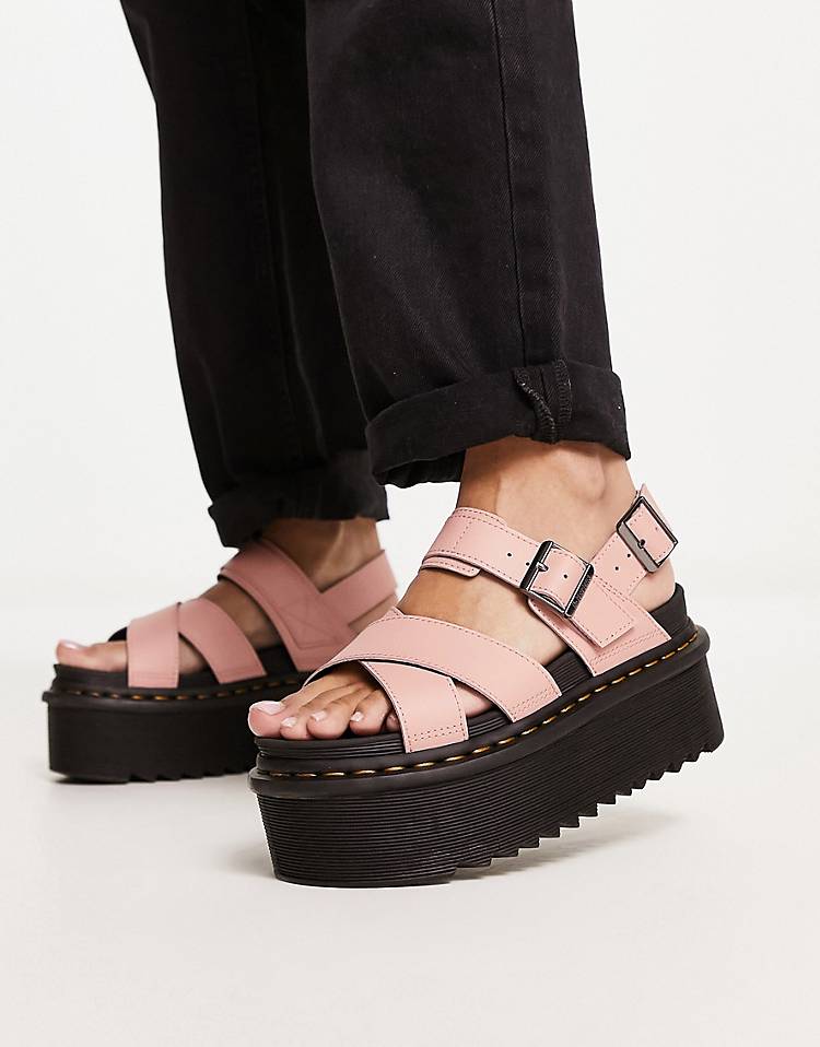 Dr Martens Voss ii quad sandals in peach beige